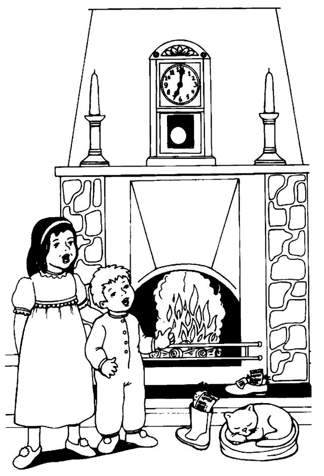 Fisă de colorat cu Mos nicolae de colorat p36