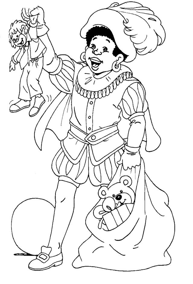 Fisă de colorat cu Mos nicolae de colorat p38