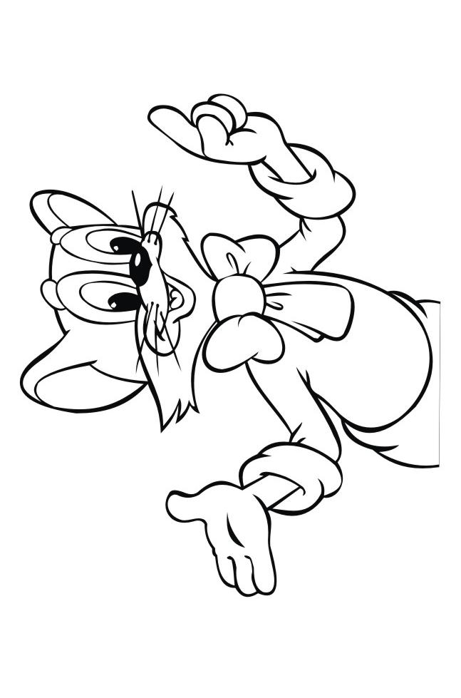 Fisă de colorat cu Motanul leopold de colorat p01