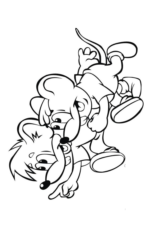 Fisă de colorat cu Motanul leopold de colorat p03