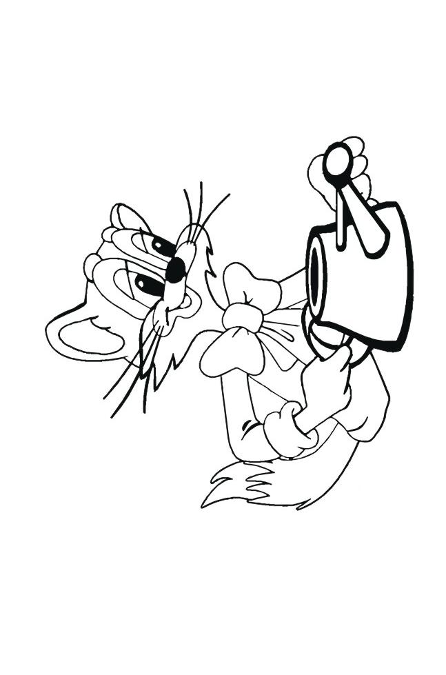 Fisă de colorat cu Motanul leopold de colorat p04