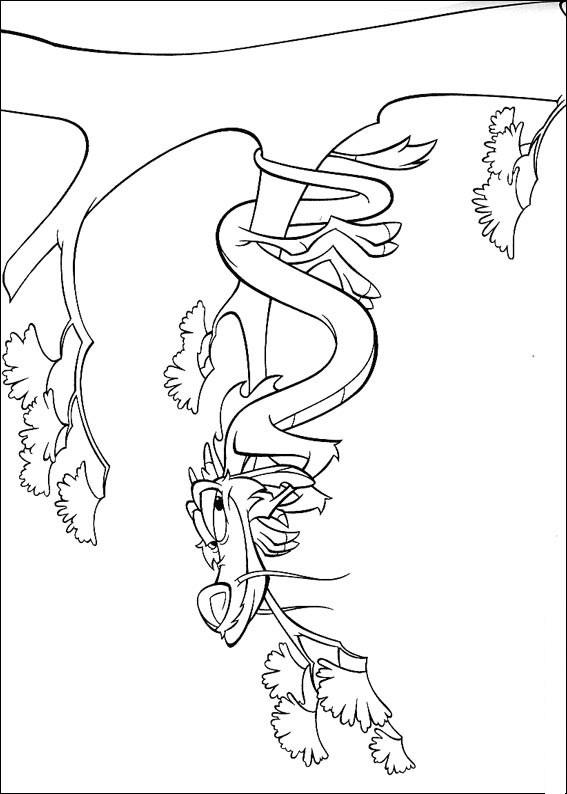 Fisă de colorat cu Mulan de colorat p20