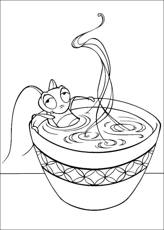 Fisă de colorat cu Mulan de colorat p27