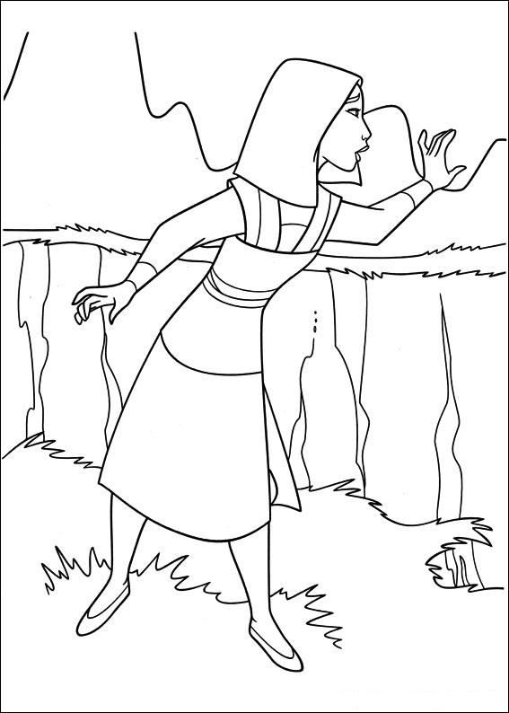 Fisă de colorat cu Mulan de colorat p56