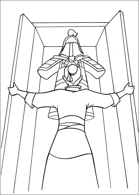 Fisă de colorat cu Mulan de colorat p70