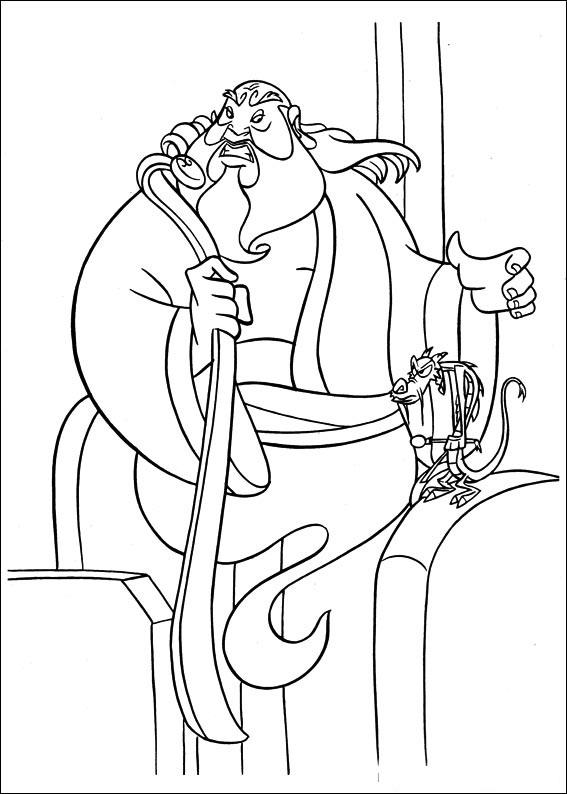 Fisă de colorat cu Mulan de colorat p72