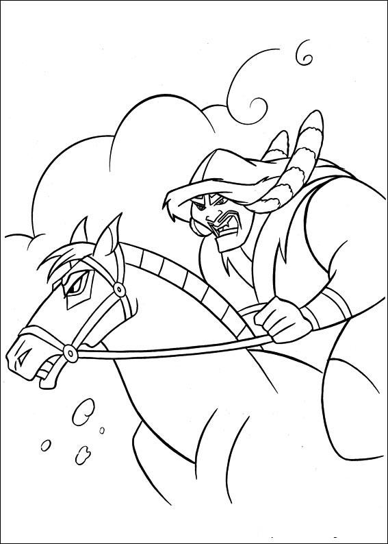Fisă de colorat cu Mulan de colorat p81