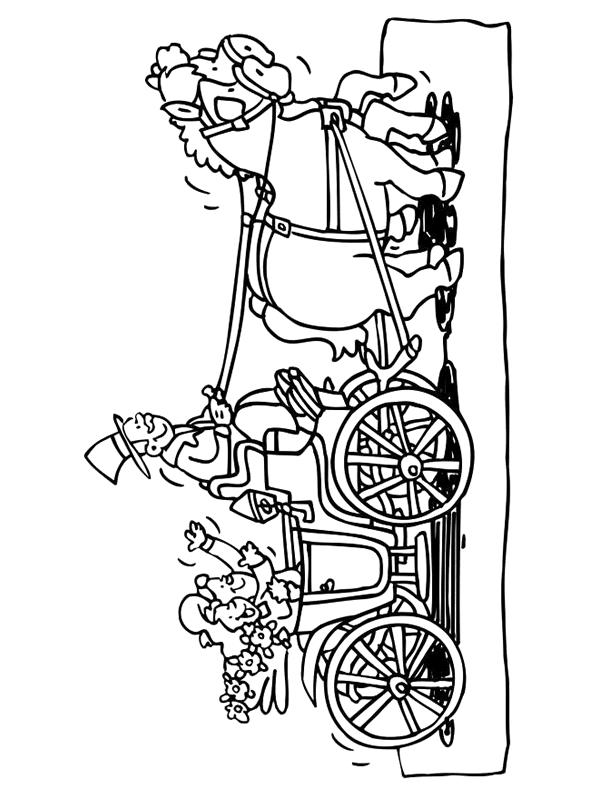 Fisă de colorat cu Nunta de colorat p15