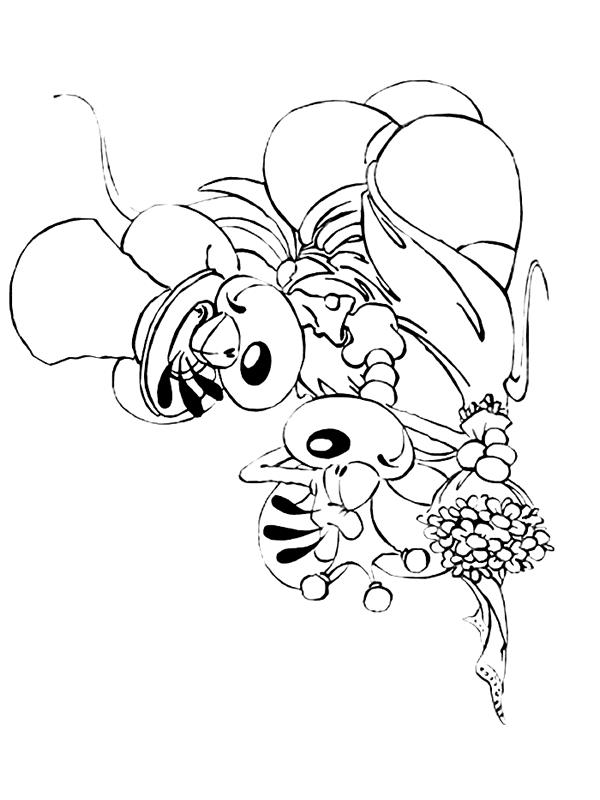 Fisă de colorat cu Nunta de colorat p16