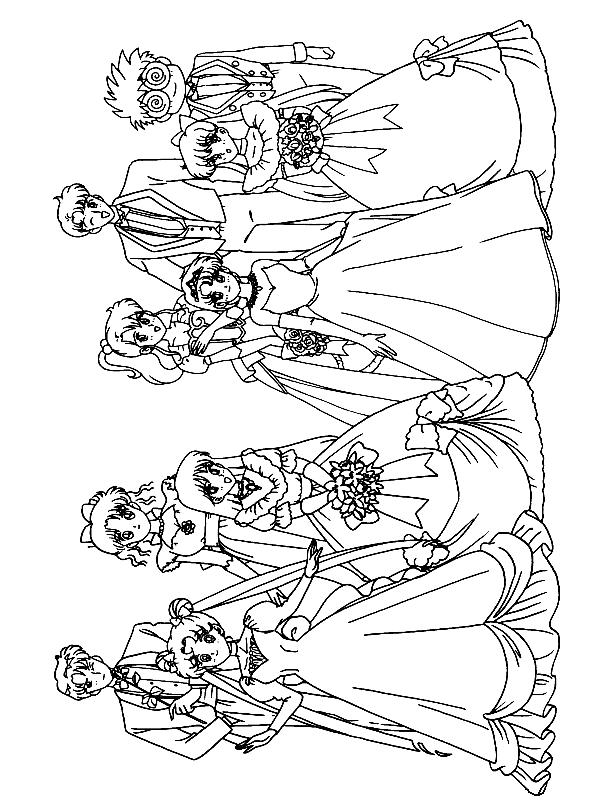 Fisă de colorat cu Nunta de colorat p24