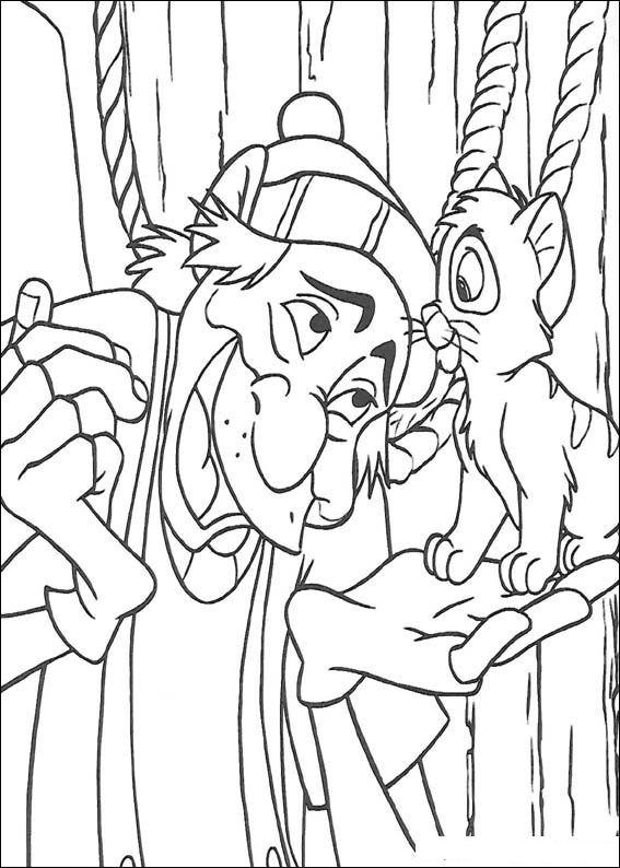 Fisă de colorat cu Oliver de colorat p24