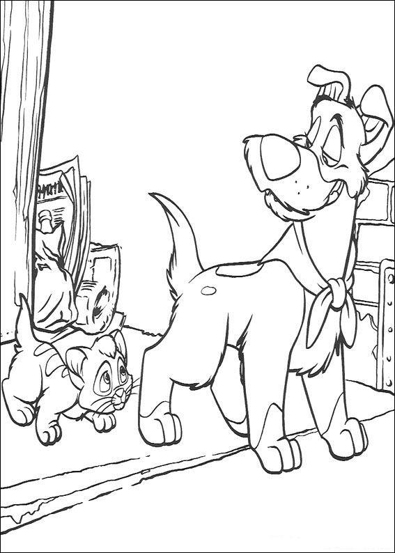 Fisă de colorat cu Oliver de colorat p40