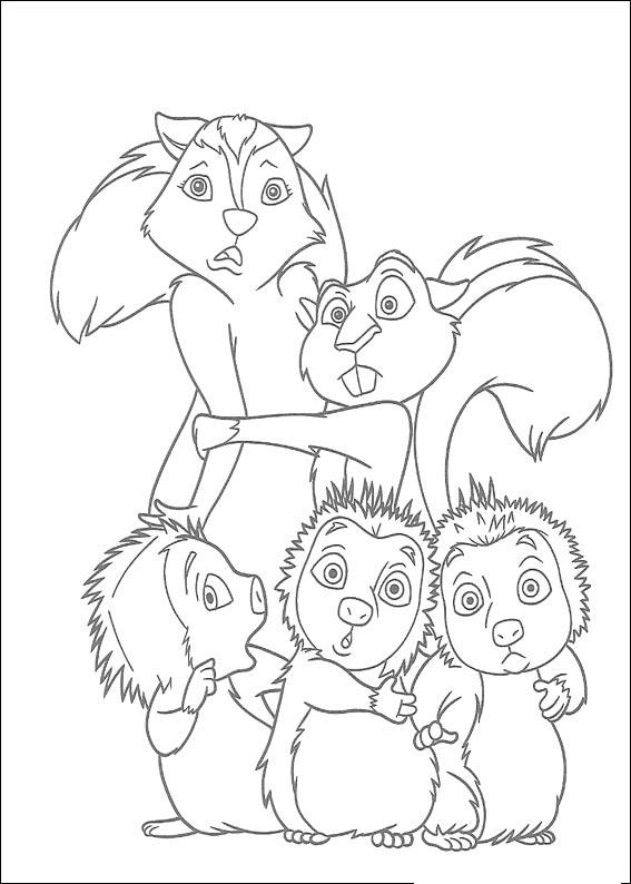 Fisă de colorat cu Over the hedge de colorat p03