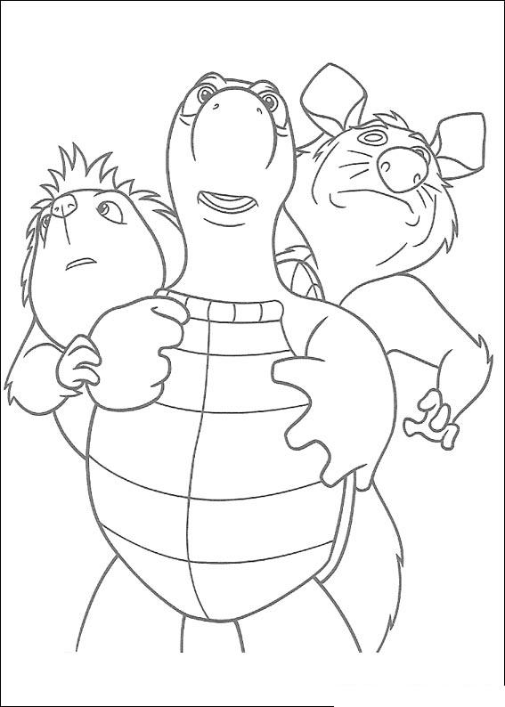 Fisă de colorat cu Over the hedge de colorat p10