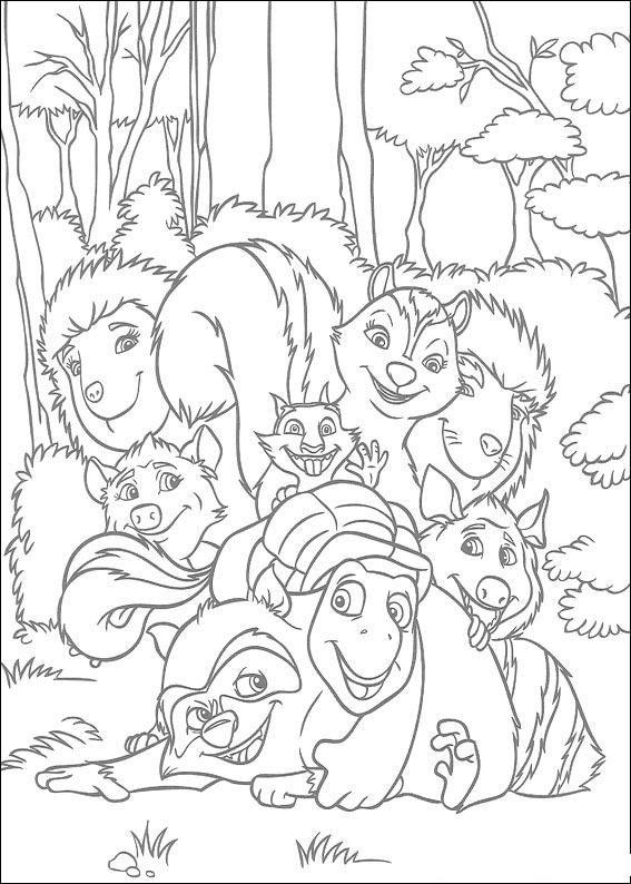 Fisă de colorat cu Over the hedge de colorat p13