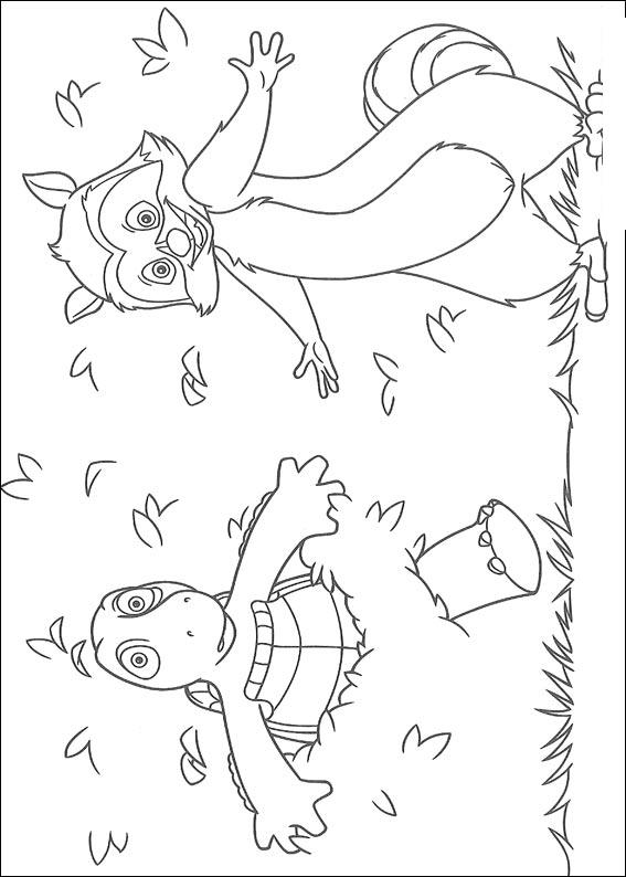 Fisă de colorat cu Over the hedge de colorat p14