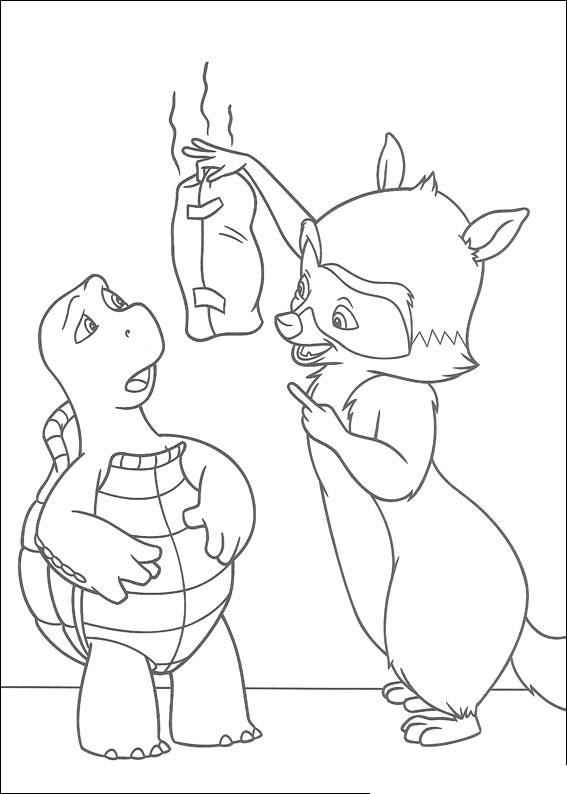 Fisă de colorat cu Over the hedge de colorat p15