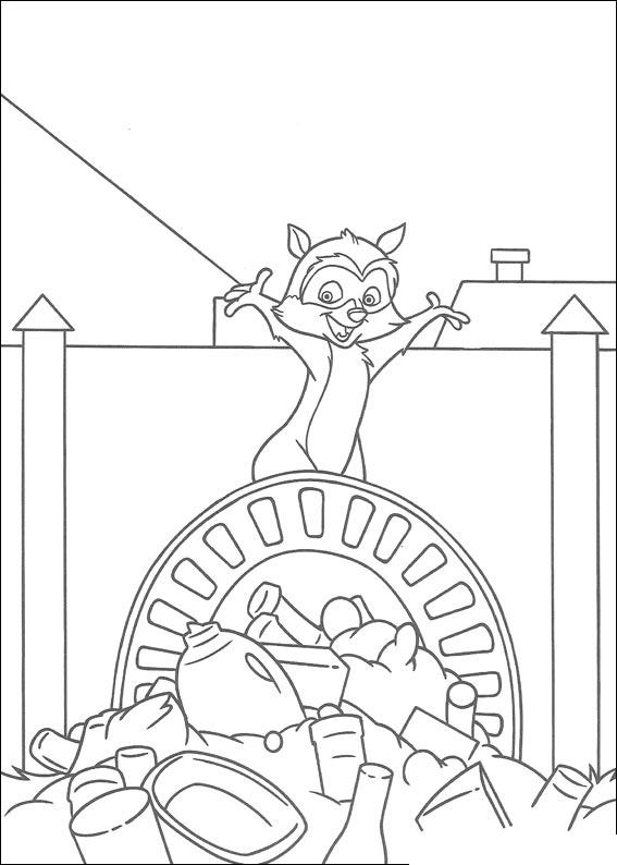 Fisă de colorat cu Over the hedge de colorat p16