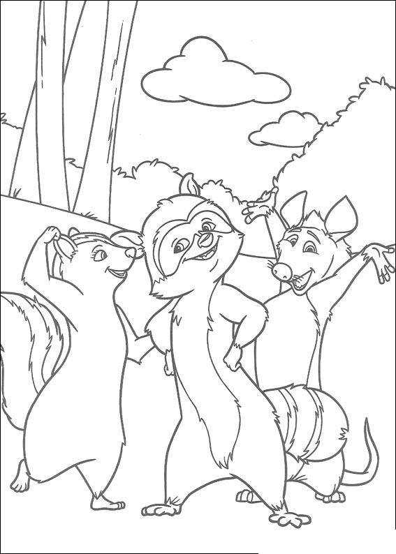 Fisă de colorat cu Over the hedge de colorat p17