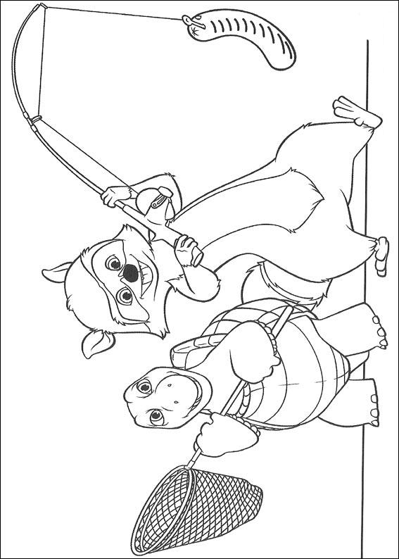 Fisă de colorat cu Over the hedge de colorat p22