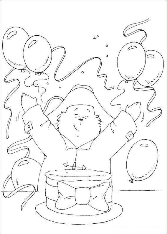 Fisă de colorat cu Paddington bear de colorat p01
