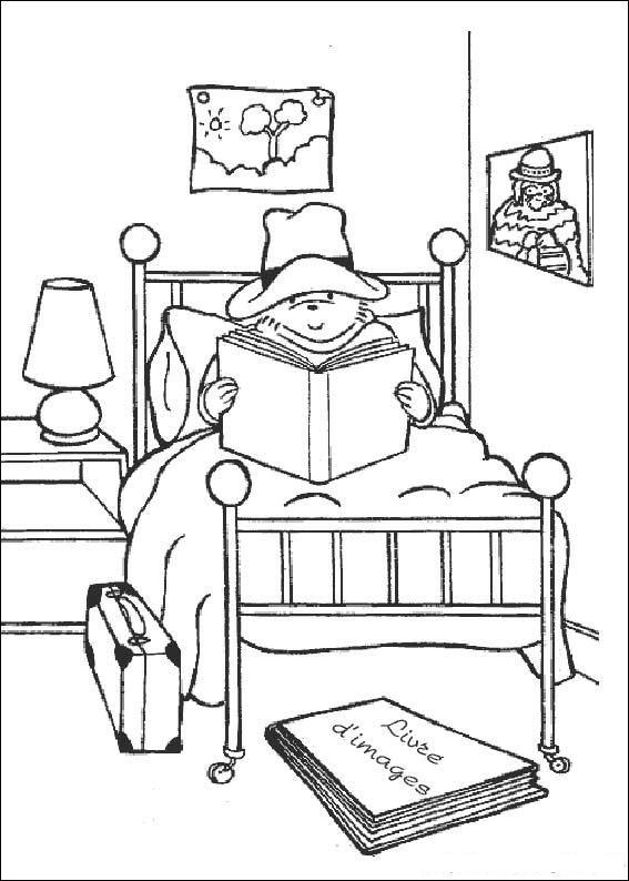 Fisă de colorat cu Paddington bear de colorat p03