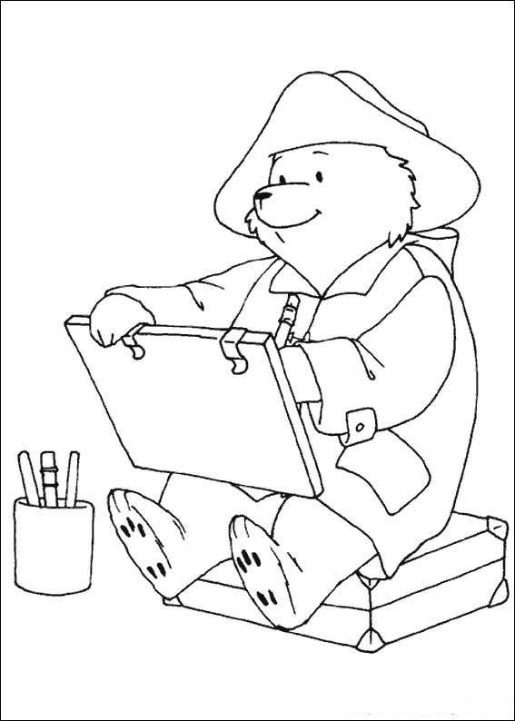 Fisă de colorat cu Paddington bear de colorat p05