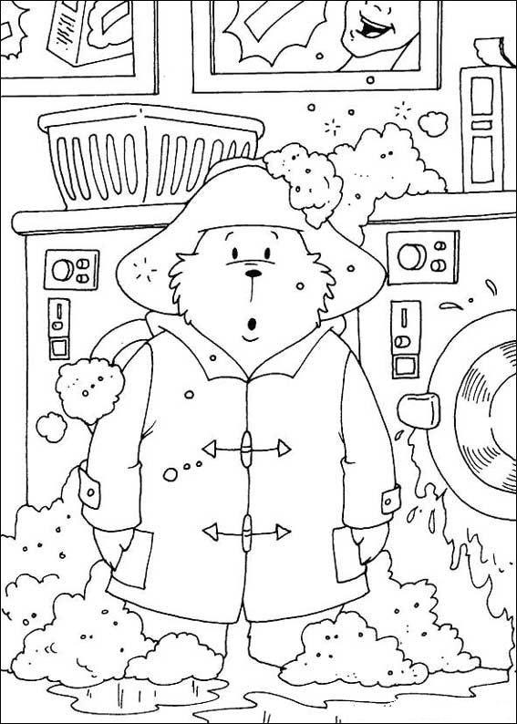 Fisă de colorat cu Paddington bear de colorat p07