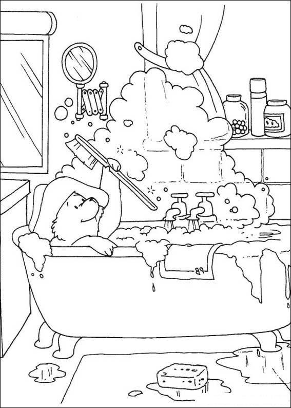 Fisă de colorat cu Paddington bear de colorat p09