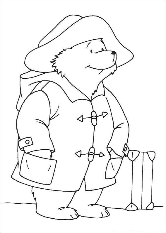 Fisă de colorat cu Paddington bear de colorat p16