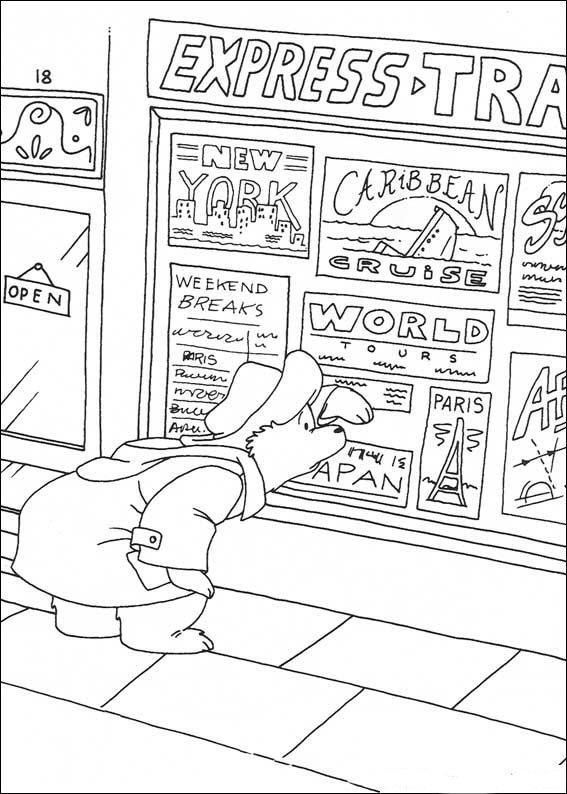 Fisă de colorat cu Paddington bear de colorat p17