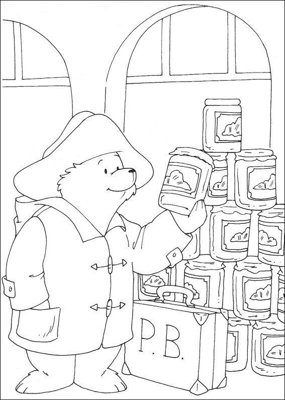 Fisă de colorat cu Paddington bear de colorat p19