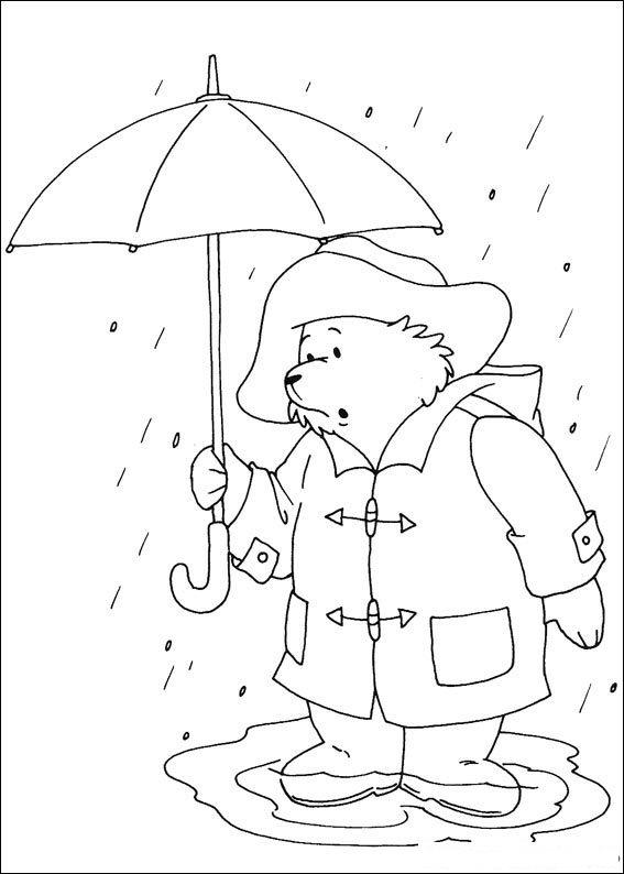 Fisă de colorat cu Paddington bear de colorat p21