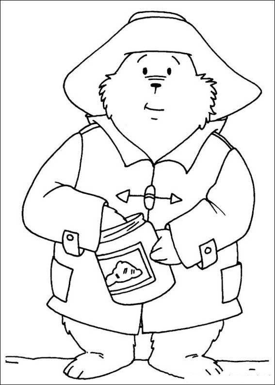 Fisă de colorat cu Paddington bear de colorat p22