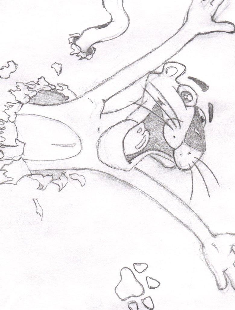 Fisă de colorat cu Pantera roz de colorat p05