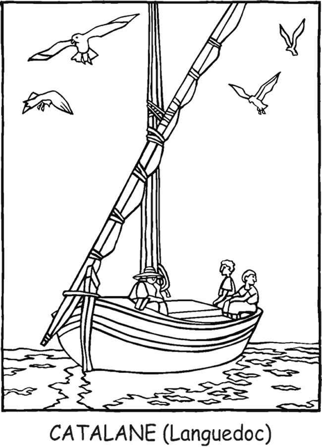 Fisă de colorat cu Pe mare de colorat p01