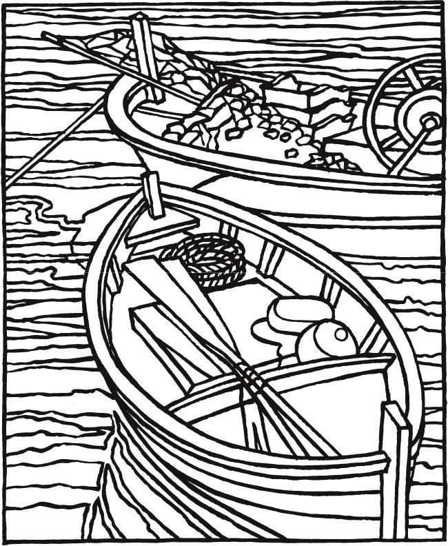 Fisă de colorat cu Pe mare de colorat p05