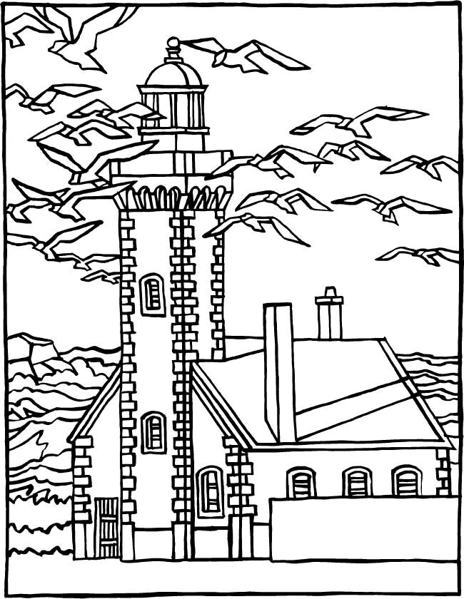 Fisă de colorat cu Pe mare de colorat p07