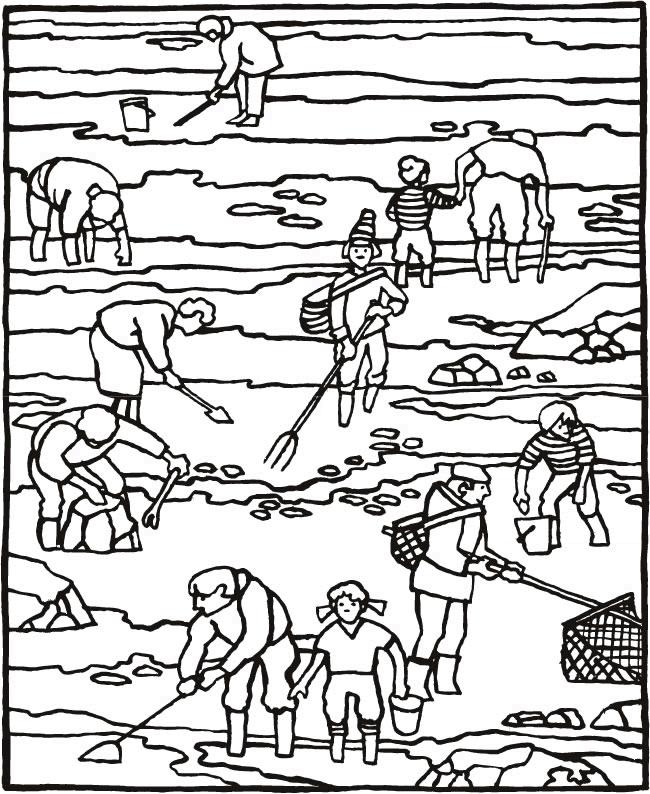 Fisă de colorat cu Pe mare de colorat p11