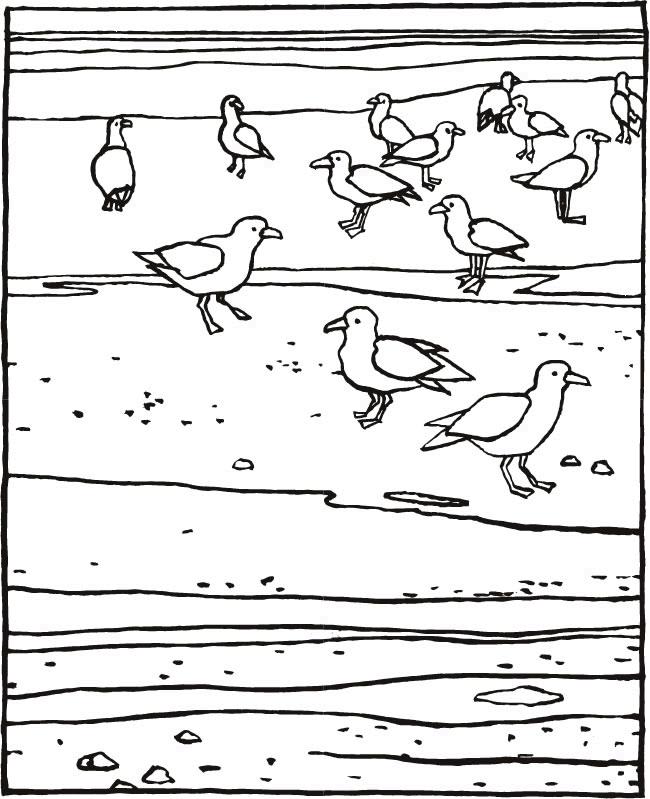 Fisă de colorat cu Pe mare de colorat p15