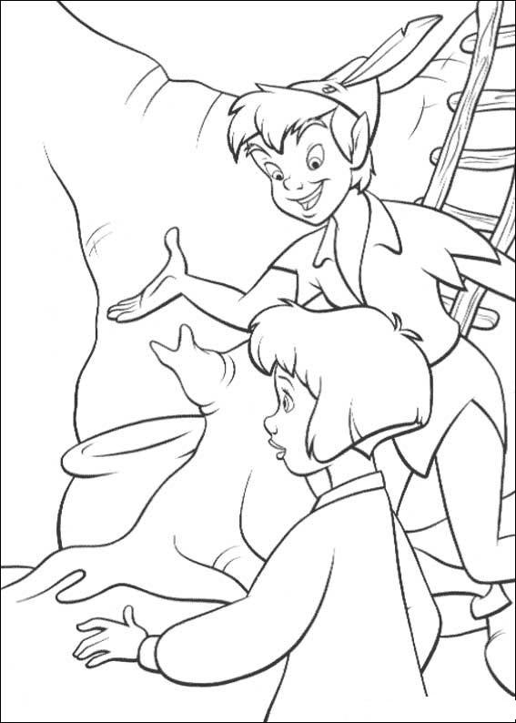 Fisă de colorat cu Peter pan 2 de colorat p05