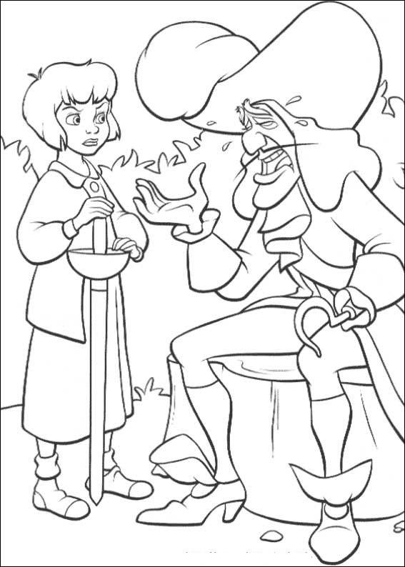 Fisă de colorat cu Peter pan 2 de colorat p13