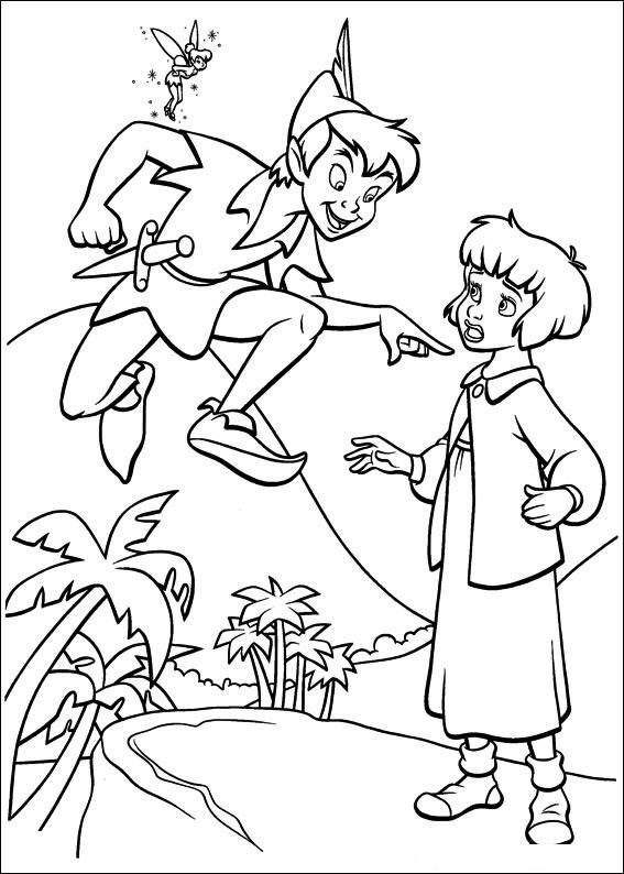 Fisă de colorat cu Peter pan 2 de colorat p23