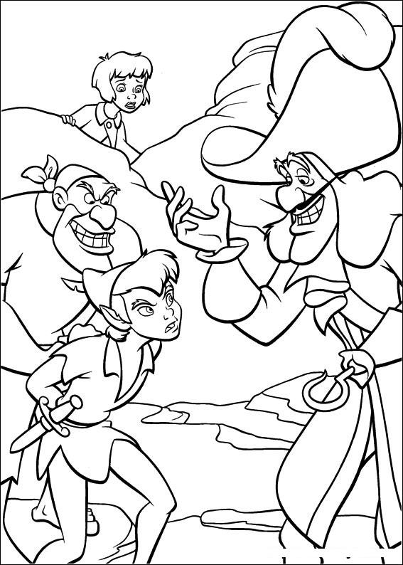Fisă de colorat cu Peter pan 2 de colorat p27