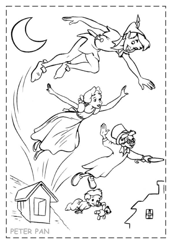 Fisă de colorat cu Peter pan de colorat p23
