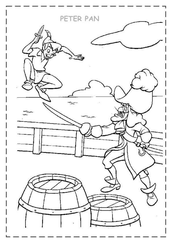 Fisă de colorat cu Peter pan de colorat p28