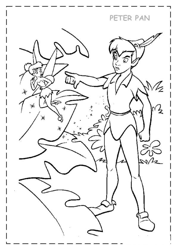 Fisă de colorat cu Peter pan de colorat p33