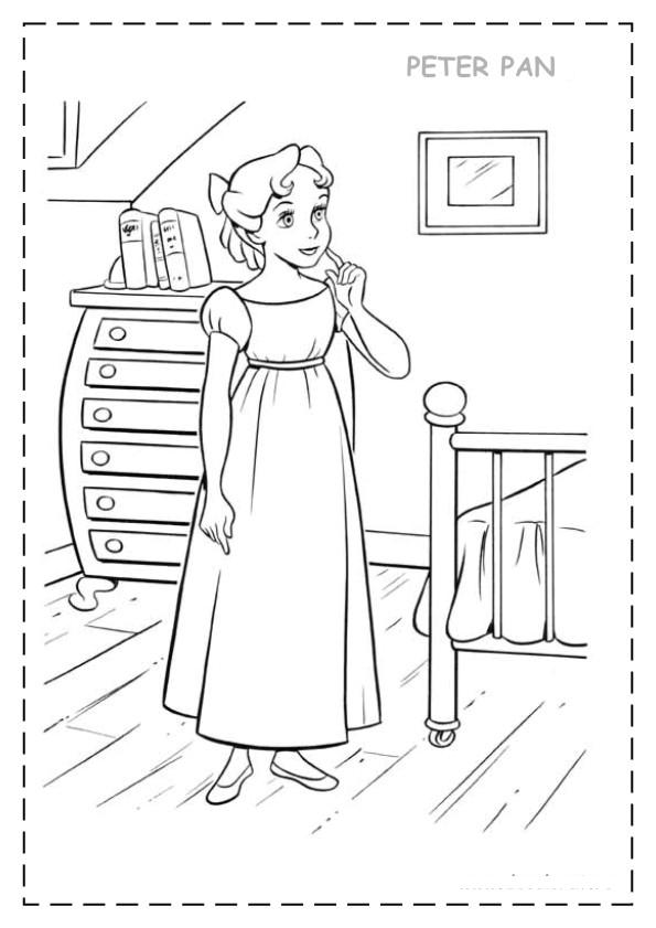 Fisă de colorat cu Peter pan de colorat p34