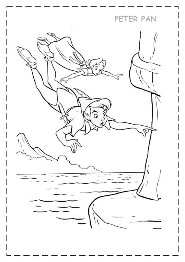 Fisă de colorat cu Peter pan de colorat p35