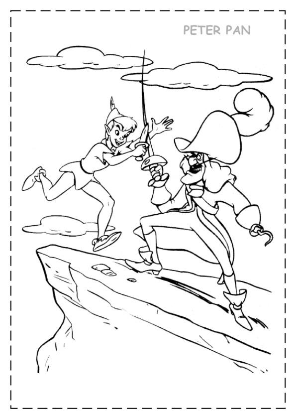 Fisă de colorat cu Peter pan de colorat p36